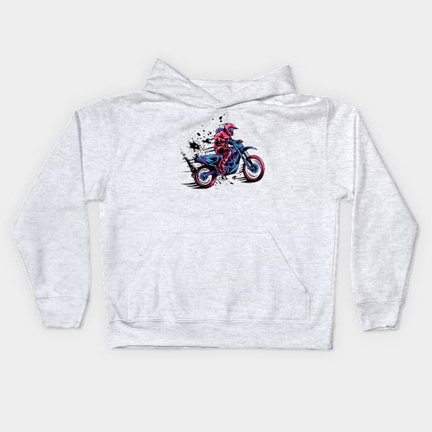 Motocross Maven: Girl Power on Two Wheels Kids Hoodie by Wear Your Story